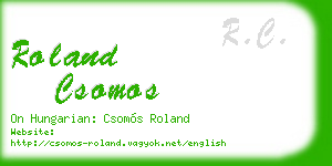 roland csomos business card